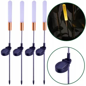  4× Forever Light Einbau-Solarlampe, schwarz, 67 cm, 1 Stk.