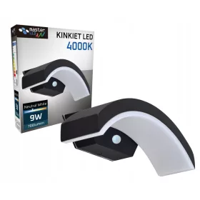    Masterled-Gartenwandleuchte, Grau- und Silbertöne, integrierte 12-W-LED-Quelle