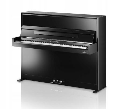  Klavier C. Bechstein A4 schwarz glänzend + chrom