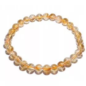  Citrin-Armband, Naturstein, 6 mm Kugel