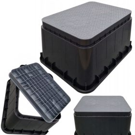    JUMBO VENTIL MANHOLE BOX 14" 6 AQUABIN Magnetventile Groß Grau