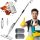 LAZYhome Flachmopp Wischmopp mit Spray, flach, Spraymopp-Nachfüllungen, 40 cm