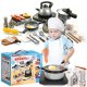  KÜCHENSET FÜR KINDER, TÖPFE, BRATPFANNE, GRILL