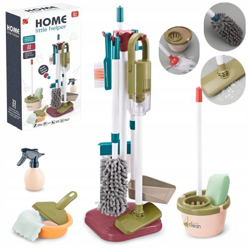  REINIGUNGSSET FÜR KINDER VERTIKALER STAUBSAUGER EIMER MOP ZUBEHÖR XL