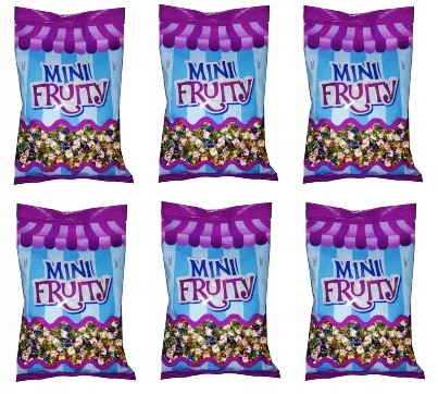 6x 1kg KARWIT Mini Fruity Bonbons im Karton - Fruchtige Hartkaramellen