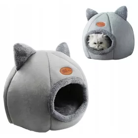    GROßES KATZENHAUS FÜR KATZEN, KOMFORTABLES BETT, WEICHES XL-BETT