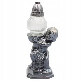  Große Engelskerze aus Keramik A3b LC17 Weiß