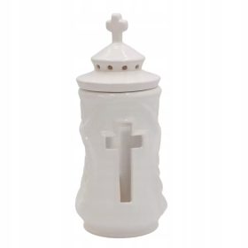  Keramikkerze 4 B LC18 Weiß