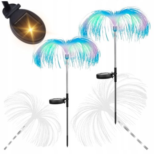  Itec Medusa eingebettete Solarlampe Silber 74 cm 2 Stk.
