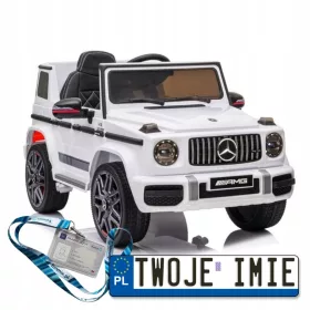    Mercedes G63 batteriebetriebenes Kinderauto, weiß, weiche EVA-Lederräder