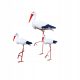  Dekorative Gartenfigur - GROSSER STORCH MIT KLEINEN STÖRCHEN