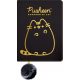  Notizbuch A5 St. Majewski Pusheen Schwarz, Gelb- und Goldtöne + 3× Pusheen automatisch löschbarer Stift 1 Stk