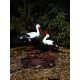  Dekorative Gartenfigur FAMILIE - MUTTER MIT BABY + NEST
