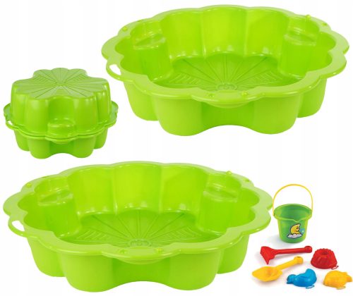 Sandkasten Stokrotka Schwimmbad Grau plus Gratis