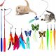  TELESKOPISCHES ANGELN-SET MIT 11 KATZENSPIELZEUG, 9 ANHÄNGER + KATZENMINZE + SPULE