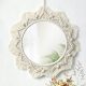  RUNDER BOHO-SPIEGEL, MAKRAMEE, EINFACHES SEIL, 50 cm, BOHO-WANDSPIEGEL