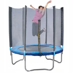   EcoKidWood Trampolin mit Netz 180 cm FT 6 (180-183 cm) + EcoKidWood Classic Aufkleber 1 Stk.