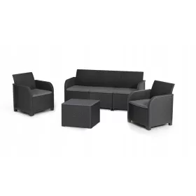    Keter Gartenmöbel-Set, Kunststoff, Rosalie, grau, 4-teilig.