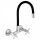  Yoka Home BOTAR Wand-Küchenarmatur, schwarz