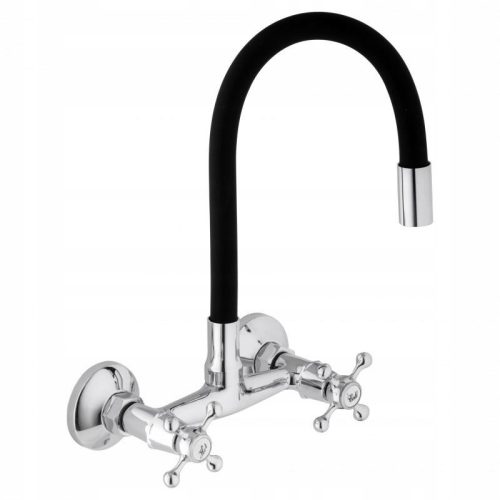  Yoka Home BOTAR Wand-Küchenarmatur, schwarz