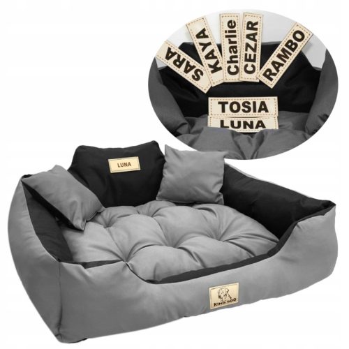 Hundebett, Katzencouch, Laufstall mit Namen, M, 75 x 65 cm, verschiedene Farben