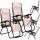  Springos 2x Liegestuhl Zero Gravity Garden Beach Liegestuhl Ecru Metall