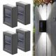  Gartenwandleuchte Flowmove Solar Wall Lamps schwarz, integrierte LED-Quelle 10 W