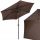  Springos klassischer Regenschirm, Beige und Braun, 260 x 235 cm