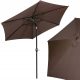  Springos klassischer Regenschirm, Beige und Braun, 260 x 235 cm