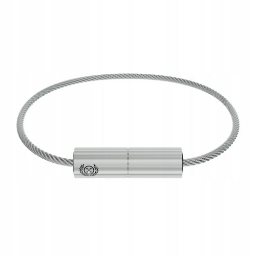  Herrenarmband „Kabel“ – Titan + Chirurgenstahl