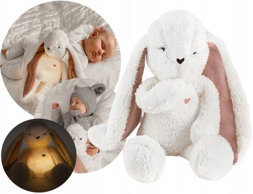  Humming Teddy Bear Rabbit Sleeper, Ecru Pink, 5-in-1-Mechanismus, Szumisie-Lampe
