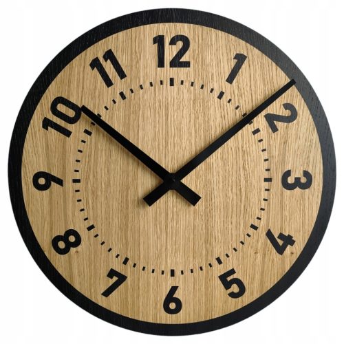  HOLZWANDUHR Eiche YUKON 40 cm leise EICHE