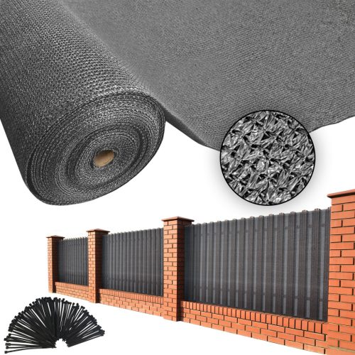  ABDECKENDES SCHATTIERGEWEBE 90 % FÜR ZAUN 1,5 x 10 m