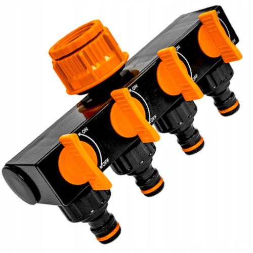 Bradas ECO-PWB3033 BLACK LINE 4-Wege-Verteiler mit Ventilen