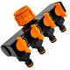 Bradas ECO-PWB3033 BLACK LINE 4-Wege-Verteiler mit Ventilen