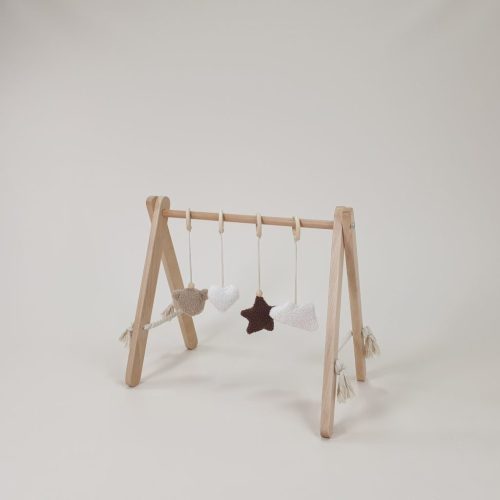  Baby Gym Lernständer aus Holz mit Teddy-Anhängern