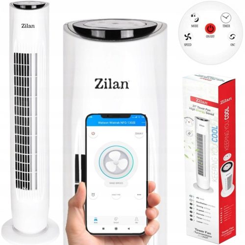  Zilan Cool Fan weißer Säulenventilator