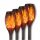  Global-Store eingebettete Solarlampe schwarz 52 cm 4 Stk.