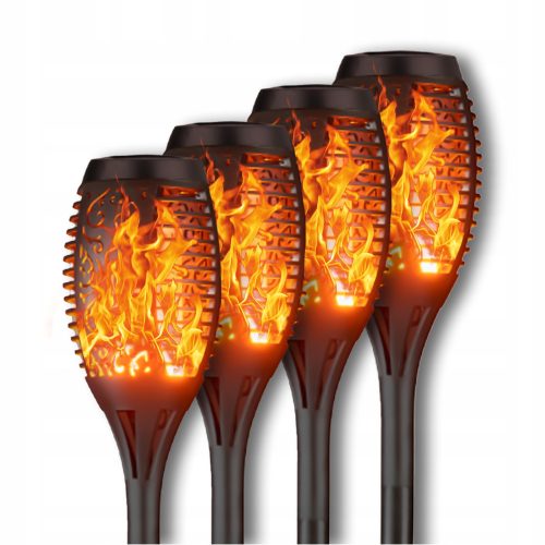  Global-Store eingebettete Solarlampe schwarz 52 cm 4 Stk.