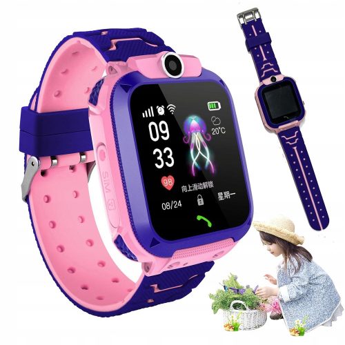 SMARTWATCH FÜR KINDER SMARTWATCH LBS PHONE SOS IP67 ROSA