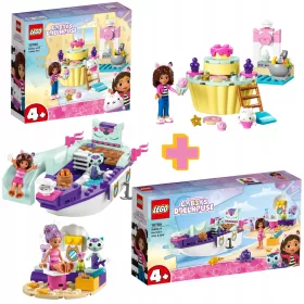    LEGO Friends 1207541 LEGO GABI SCHIFF UND SPA SET MEERJUNGFRAU PUPPENHAUS KATZENHAUS + LEGO Gabis Katzenhaus 10785 Einen Kuchen backen mit Łakotek
