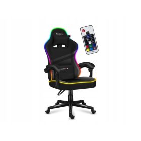  Huzaro Force 4.4 RGB BLACK Gaming-Stuhl, schwarzer Stoff