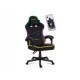  Huzaro Force 4.4 RGB BLACK Gaming-Stuhl, schwarzer Stoff