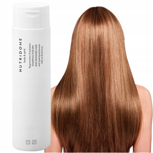  Shampoo für trockenes und strapaziertes Haar. Regenerierende Feuchtigkeitsversorgung mit Keratin