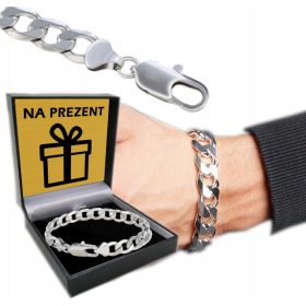    Silbernes Herrenarmband als Geschenk. Silbernes Armband pr. 925 5mm/21cm