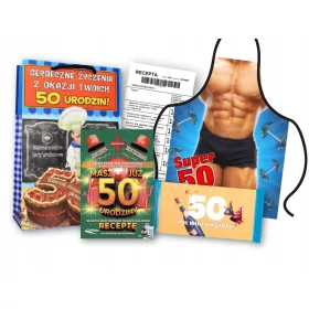   Schürzenkarte + süßes Geschenk zum 50. Geburtstag für einen Mann, Papa, ihn