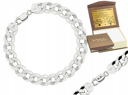  Herren-Rüstungsarmband aus Silber, 9,30 mm, Diamant 925, kostenlose Gravur