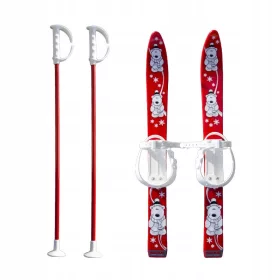  Kinderski mit Stöcken MASTER 70cm Rot