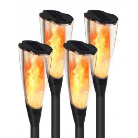  Soumit schwarze Solarlampe, 54 cm, 4 Stk.