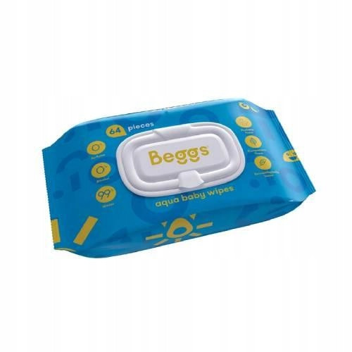 Beggs Feuchttücher für Kinder, spülbar, 64 Stk.